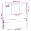 vidaXL Cabeceira estofada Castanho 80 cm Madeira de Pinheiro S&oacute;lida