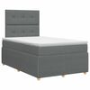 vidaXL Cama box spring com colch&atilde;o Cinzento-Escuro 120 x 190 cm Tecido