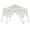 vidaXL Tenda festas pop-up hexagonal 6 paredes 3,6x3,1 m branco creme