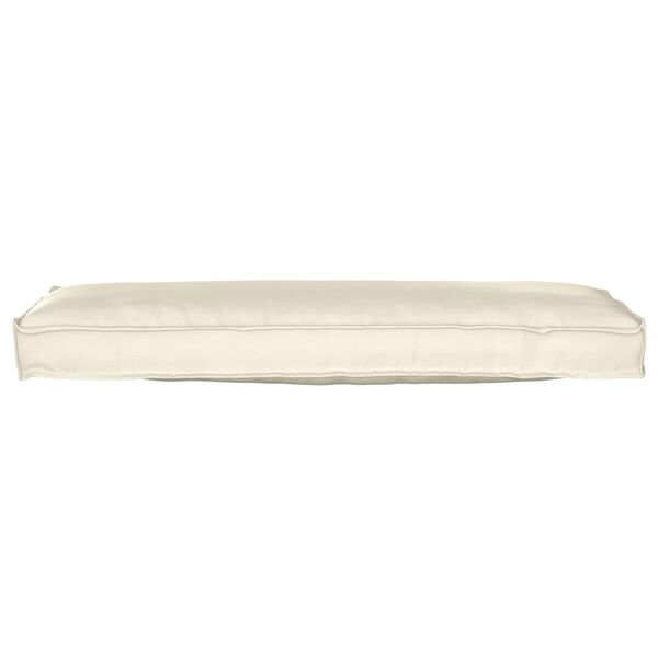 vidaXL Conjunto de Almofadas para Palete 2 pcs Creme 120 x 40 x 8 cm
