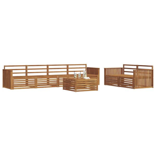 vidaXL Conjunto de Sof&aacute;s para Exterior 7 pcs Natural