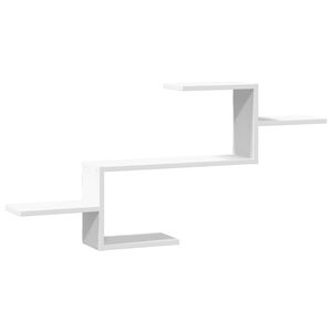 vidaXL Prateleira de parede 104x15x49 cm derivados de madeira branco