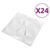 vidaXL Pain&eacute;is de parede 24 pcs Branco Diamante 50 x 50 cm Espuma XPS