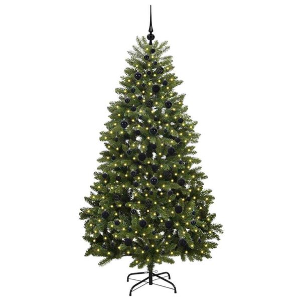 vidaXL &Aacute;rvore de Natal Artificial Verde 210 cm PVC e Metal
