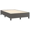 vidaXL Cama box spring c/ colch&atilde;o/LED 120x200cm couro artificial cinza