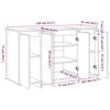 vidaXL Aparador 120x41x75 cm aglomerado branco