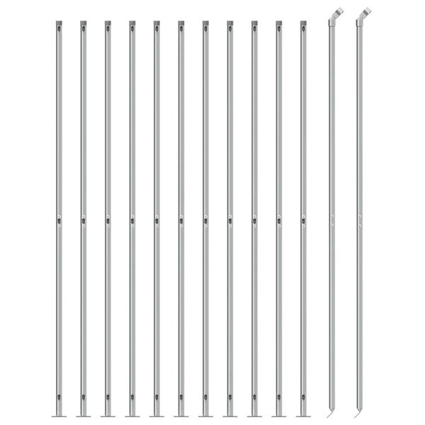 vidaXL Cerca de arame com flange 1,6x25 m prateado