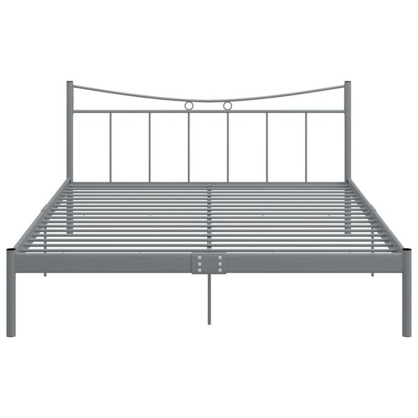 vidaXL Estrutura de cama sem colch&atilde;o 140x200 cm metal cinzento