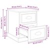 vidaXL Arm&aacute;rio de Cabeceira 2 pcs Madeira antiga 39 x 39 x 47,5 cm