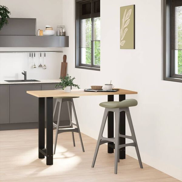 vidaXL P&eacute;s para mesa de bar pretos 2 pe&ccedil;as 40x(90-91) cm a&ccedil;o