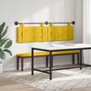 vidaXL Cabeceira Suspensa Amarelo 170 x 55 x 5 cm Veludo