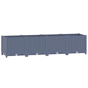 vidaXL Canteiro elevado 160x40x38 cm polipropileno