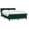vidaXL Cama com molas/colch&atilde;o 160x220 cm veludo verde-escuro