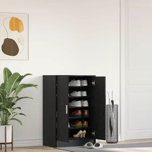 vidaXL Sapateira 60x35x92 cm derivados de madeira carvalho preto