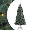 vidaXL &Aacute;rvore de Natal Artificial Pr&eacute;-iluminada com Conjunto de Bolas