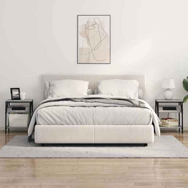 vidaXL Arm&aacute;rio de Cabeceira Cinza Sonoma 38 x 30 x 48 cm