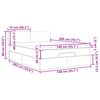 vidaXL Estrutura de cama otomana com colch&atilde;o 140x200cm cinzento escuro