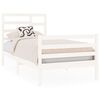 vidaXL Estrutura de cama solteiro 90x190 cm madeira maci&ccedil;a branco