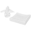vidaXL 10 Guardanapos de jantar branco 50 x 50 cm