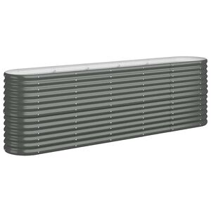 vidaXL Canteiro elevado jardim 224x40x68 a&ccedil;o galvanizado antracite