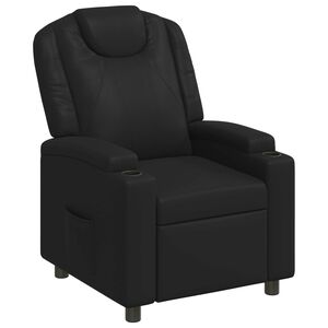 vidaXL Poltrona reclin&aacute;vel Preto 75 x 95 x 106 cm Tecido