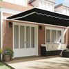 vidaXL Toldo Retr&aacute;til Manual Preto 600 &times; 350 cm Poli&eacute;ster e Metal