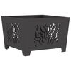 vidaXL Fire Pit Preto 60 x 60 x 40 cm A&ccedil;o corten