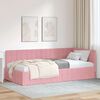 vidaXL Estrutura de Cama de Canto Rosa 90 cm x 200 cm Veludo