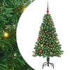 vidaXL &Aacute;rvore de Natal Artificial Verde 150 cm PVC, A&ccedil;o e Pl&aacute;stico