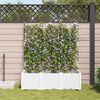 vidaXL Vaso de Jardim 3 pcs Branco 120 x 40 x 143 cm A&ccedil;o