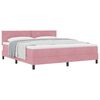 vidaXL Cama Box com cabeceira Rosa 180 x 200 cm Veludo