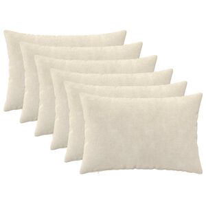 vidaXL Capa almofada 6 pcs HEERLEN Creme 30 x 50 cm