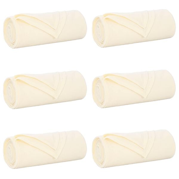 vidaXL Cobertores de Sof&aacute; 6 pcs Creme 200 x 150 cm L&atilde;