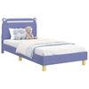 vidaXL Estrutura de Cama Infantil com Cabeceira Azul Jeans 80 x 200 cm