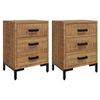 vidaXL Mesas de cabeceira 2 pcs 40x30x55 cm madeira de pinho maci&ccedil;a