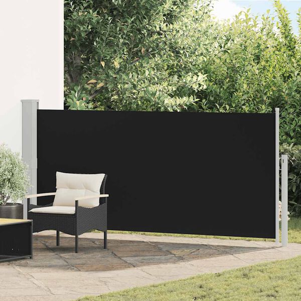 vidaXL Toldo lateral retr&aacute;til 140x300 cm preto