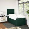 vidaXL Cama com molas/colch&atilde;o 90x200 cm veludo verde-escuro