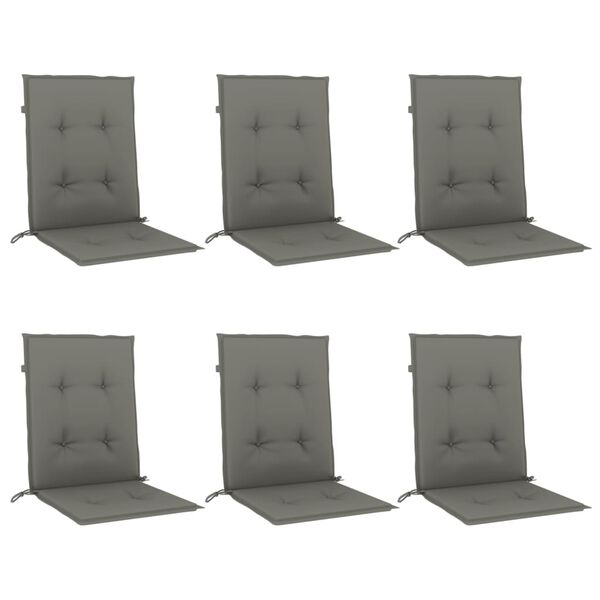 vidaXL Almofad&otilde;es lombares cadeiras 6pcs 100x50x4 cm mesclado tecido