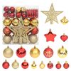 vidaXL 70 pcs conjunto de enfeites de Natal dourado e vermelho