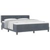 vidaXL Cama Box com colch&atilde;o Cinza Escuro 200 x 180 cm Veludo