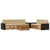 vidaXL Conjunto de Sof&aacute;s para Exterior 6 pcs Natural e Bege