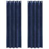 vidaXL Cortinas opacas 2 pcs Azul Escuro 140 x 260 cm Veludo