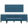 vidaXL Cama Box com colch&atilde;o Azul escuro 180 x 200 cm Veludo