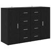 vidaXL Aparadores Corona 2 pcs Carvalho Preto 59 x 39 x 80 cm
