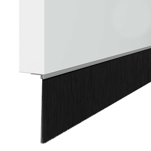 vidaXL Selos de Escovas para Porta com Parafuso 2 pcs Prateado 100 cm