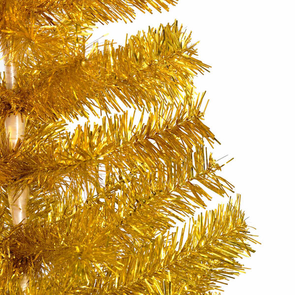vidaXL &Aacute;rvore Natal artificial pr&eacute;-iluminada c/bolas 150cm PET dourado