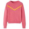 Camisola de malha para crian&ccedil;a rosa-velho 140