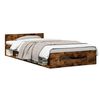 vidaXL Estrutura de Cama com Armazenamento Carvalho Fumado 80 x 200 cm