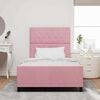 vidaXL Cama Box com cabeceira Rosa 120 x 200 cm Veludo