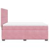 vidaXL Cama com molas/colch&atilde;o 140x190 cm veludo rosa